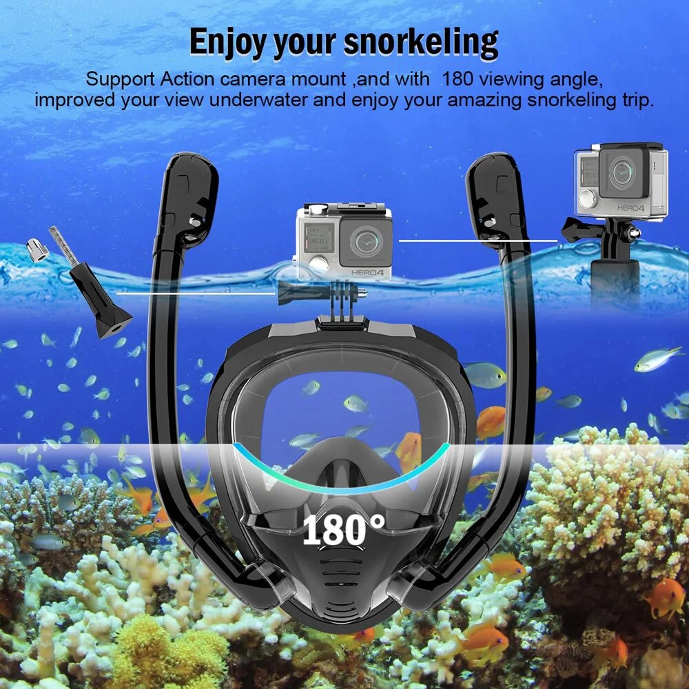 Máscara de snorkel facial comp - Freediving Mask Set avaliação e preço