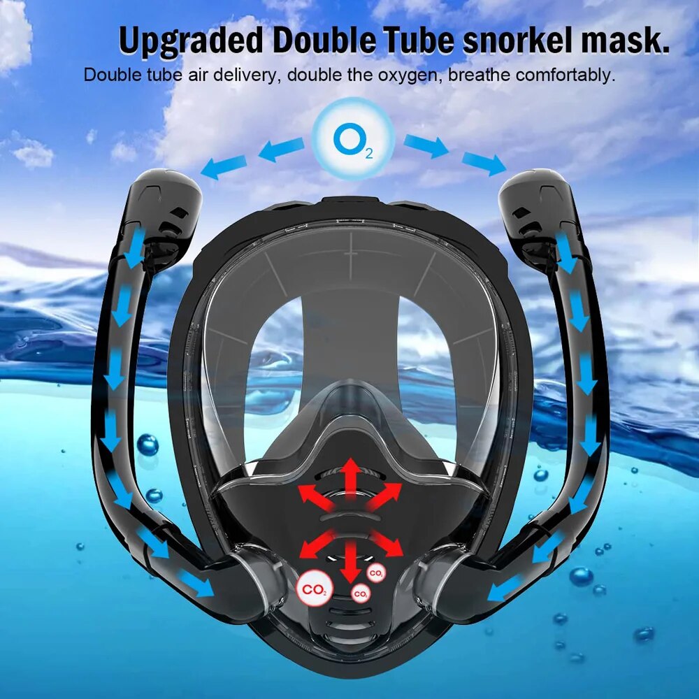 Máscara de snorkel facial comp - Freediving Mask Set avaliação e preço