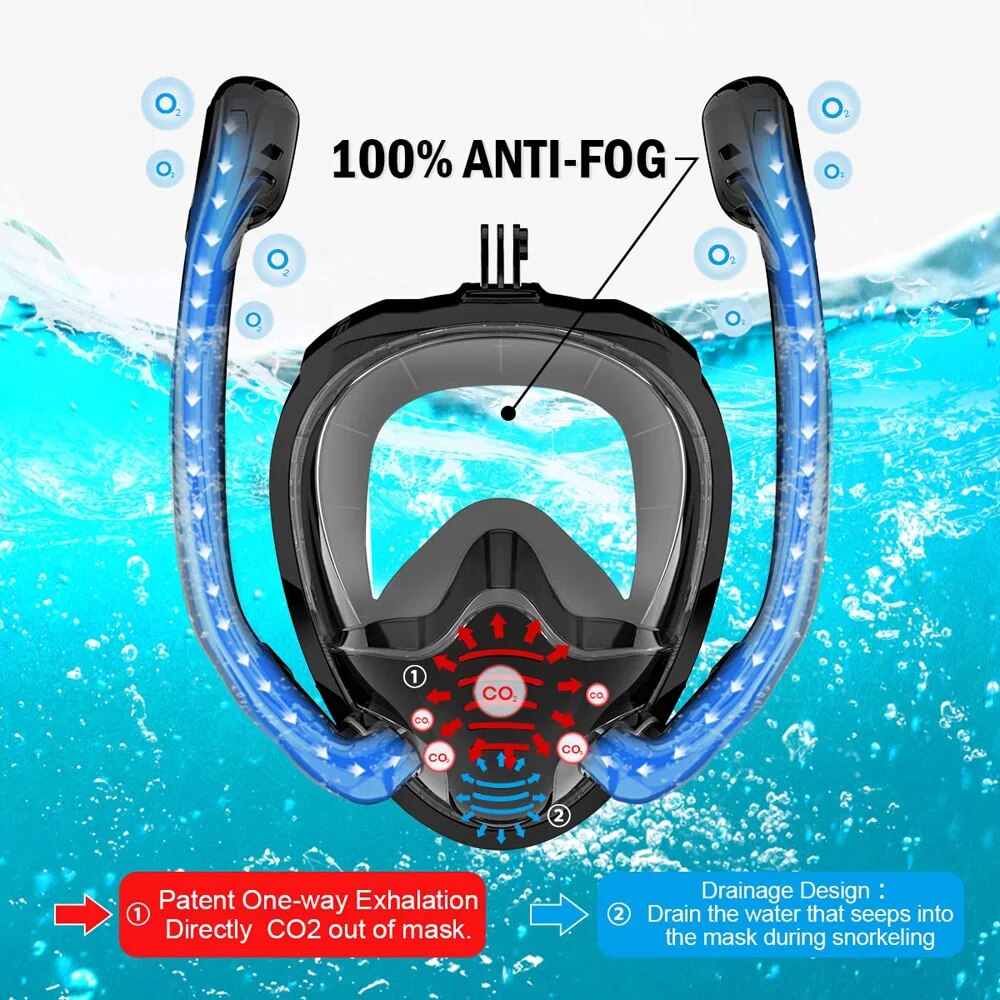 Máscara de snorkel facial comp - Freediving Mask Set avaliação e preço